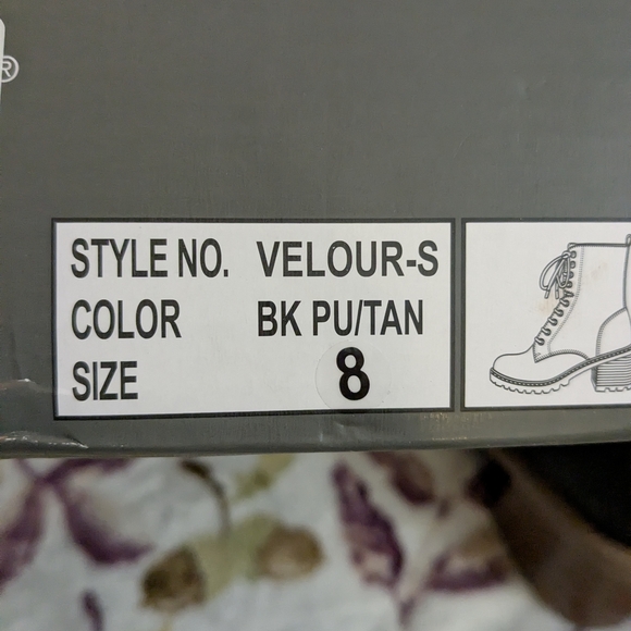 Soda Black Chunky Heel Lace-Up Boots - Picture 9 of 10